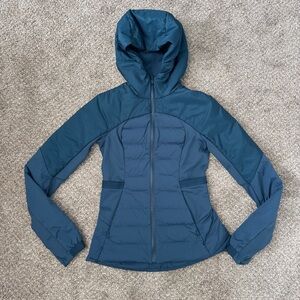 Lululemon Down For It All hooded Running Jacket puffer size 4
